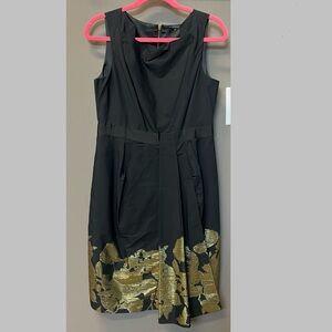 Elie Tahari Black and Gold Dress size 10